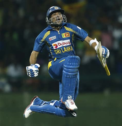 Tillakaratne Dilshan Leaps For Joy On Reaching His Century