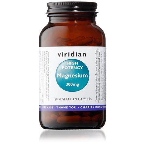 Viridian High Potency Magnesium 300mg 30 Capsules