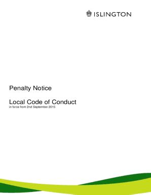 Fillable Online The Penalties For The Breach Of A Code Of ConductWork