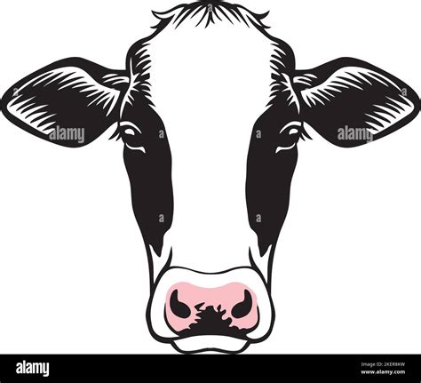 Ilustración del vector de color de la cabeza de vaca Imagen Vector de