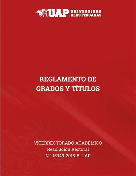 Pdf Reglamento De Grados Y T Tulos Reglamento De Posgrado De La