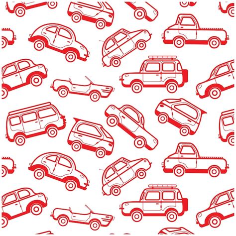 Premium Vector Pattern Seamless Cars Simple Minimalist Background Kids