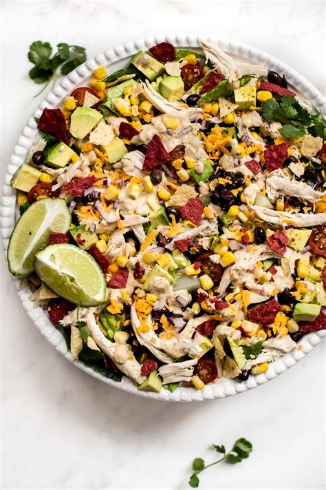 Healthy Chicken Taco Salad Recipe • Salt And Lavender