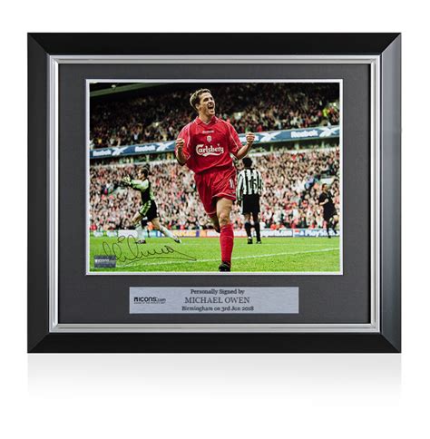 Michael Owen Signed And Framed Liverpool Photo Anfield Favourite