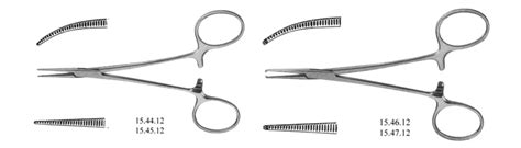 Forceps Hemostatic Curved Straight Serrated Toothed H Mosquito