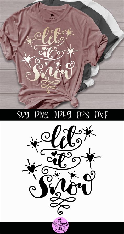 Let It Snow Svg Christmas Shirt Svg By Midmagart Thehungryjpeg