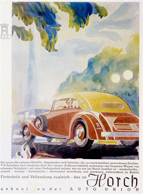 Horch Illustration By Bernd Reuters Nsu Auto Oldtimer Automarken