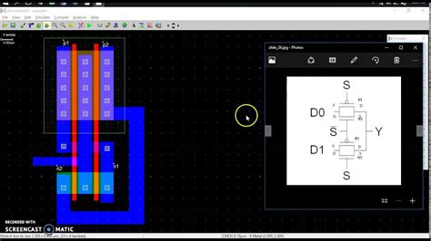 Microwind Implementation Of Mux Using Transmission Gates Youtube