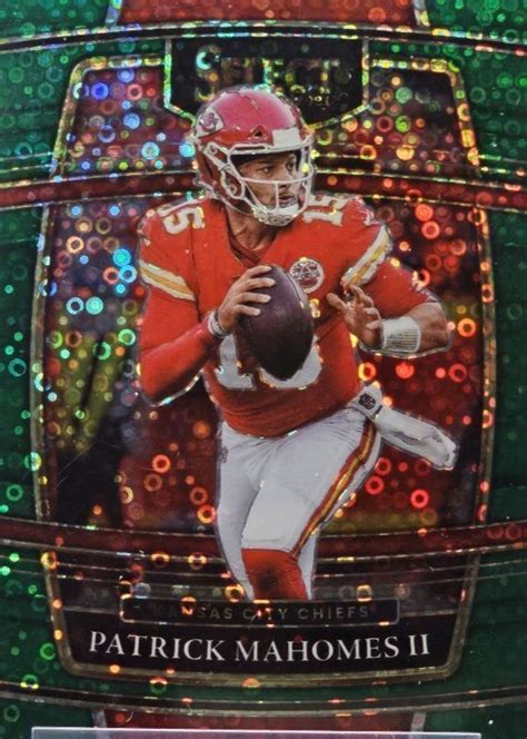 Patrick Mahomes II 2021 Select 2 Concourse Green Disco 5 Price Guide