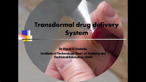 Transdermal Drug Delivery System YouTube