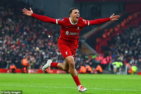 Liverpool 4 3 Fulham Trent Alexander Arnold Scores Dramatic 88th