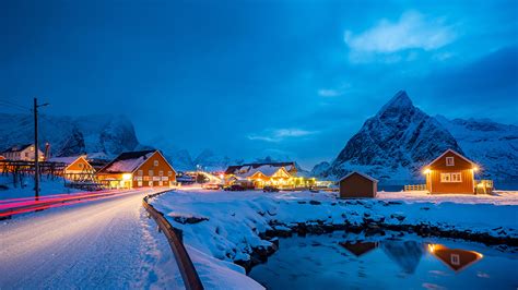 Fondos De Pantalla X Noruega Islas Lofoten Invierno Casa