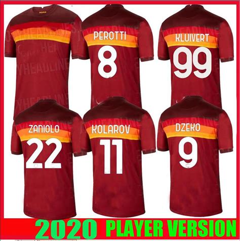 2020 Player Version 20 21 ROMA SOCCER JERSEYS Home THIRD AWAY PEROTTI