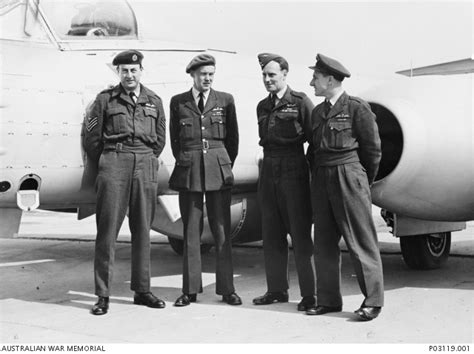 A Group Portrait Of The First Raf Pilots To Serve With Squadron Raaf