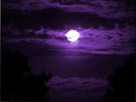 Luna Morada Naturaleza Luna Morado Nubes Fondo De Pantalla