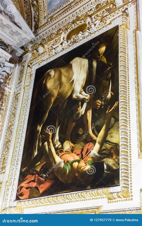 Conversione Di Saint Paul Da Caravaggio Nella Cappella Di Cerasi In