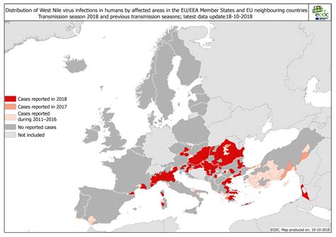 West Nile Fever In Europe In Human Cases Compared To The