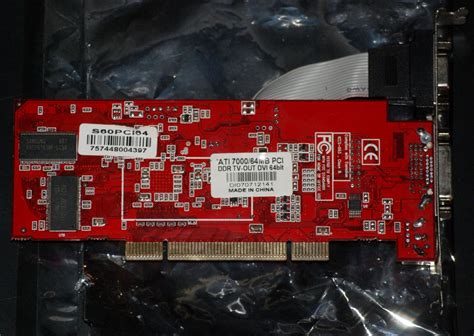 Ati Radeon7000 64mb Pci Ddr Tv Out Dvi Svideo 64bit Vga Video Graphics Card