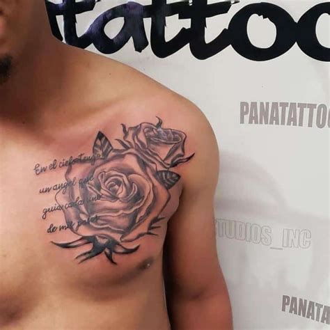 Rose Chest Tattoo 3 Cool Chest Tattoos Chest Tattoo Men Rose Tattoos For Men