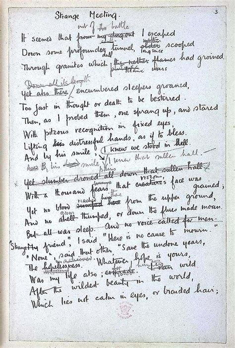 Strange Meeting First World War Poetry Digital Archive