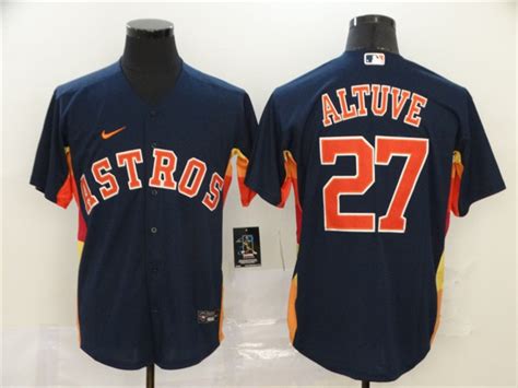 2020 Houston Astros 27 Jose Altuve Navy Blue Stitched Mlb Cool Base