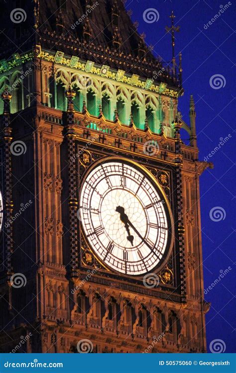 Clock Face On Elizabeth Tower Big Ben London Stock Photo Image Of