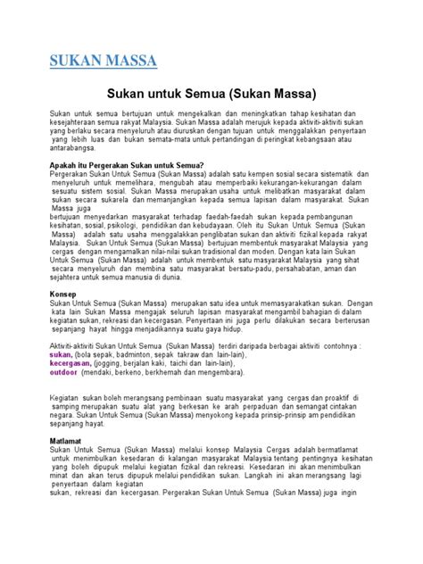 Pdf Sukan Massa Dokumen Tips