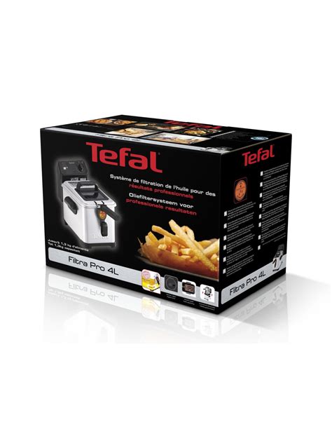 Tefal Filtra Pro Fr Freidora Sencillo W Negro Acero Inoxidable