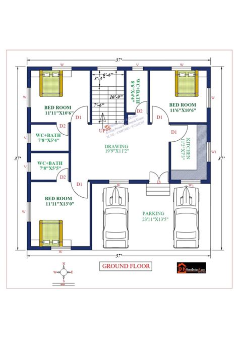 37x37 Affordable House Design Dk Home Designx