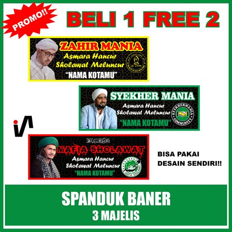 Jual Promo Paket Dapat Spanduk Banner Zahir Mania Mafia Sholawat