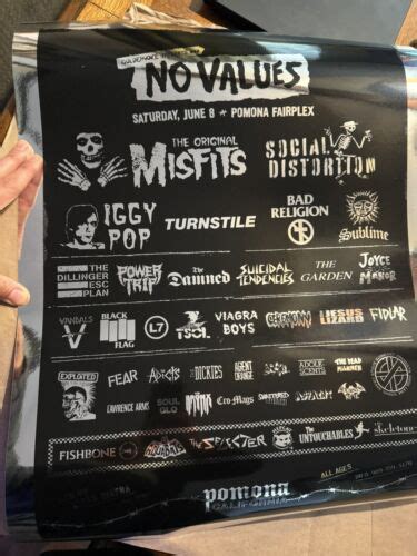 No Values Foil Poster Misfits Pomona Rare Sold Out Ebay