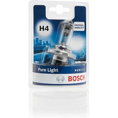 Bosch H4 Pure Light Lampadina Faro 12 V 60 55 W P43t Lampadina X1