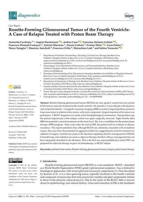 Rosette Forming Glioneuronal Tumor Of The Fourth Ventricle A Case Of