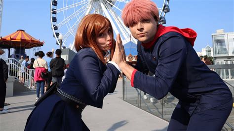 An Average Day with Nobara and Itadori (Jujutsu Kaisen Cosplay) - YouTube