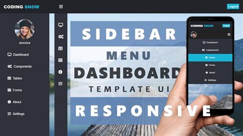 Responsive Dropdown Sidebar Menu Using Html Css And Javascript Side