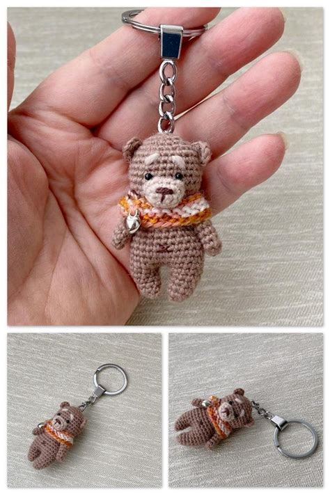 Amigurumi Teddy Bear Keychain Free Crochet Pattern Crochet Keyring