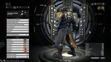 Update broke Vauban prime details : r/Warframe