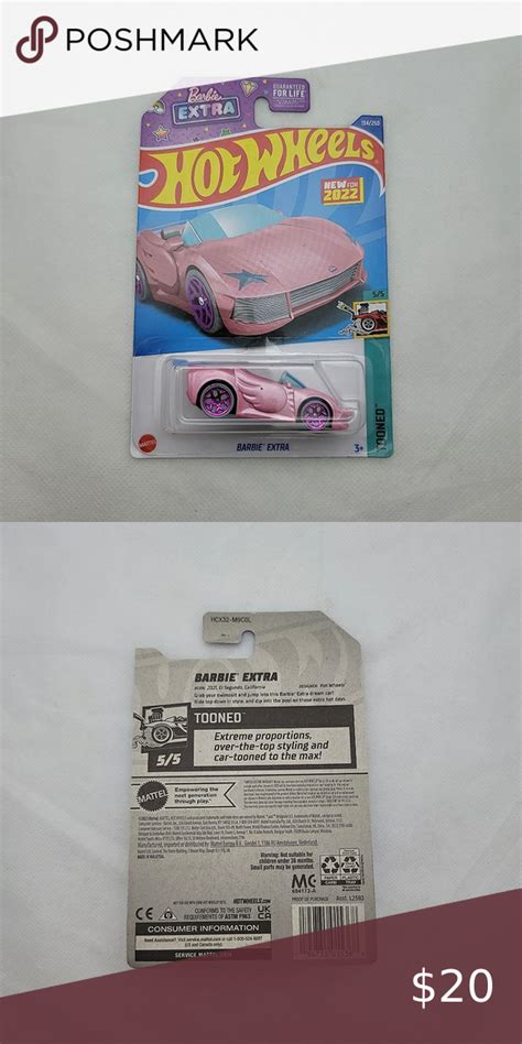 Hot Wheels Barbie Extra TOONED Pink Variation Barbie Hot Wheels Mattel