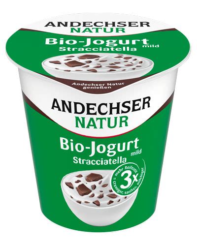 Bio Jogurt Mild Stracciatella 3 8 Fett 150 G Andechser Feinschmecker