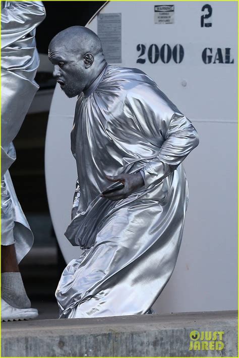 Kanye West Gets Covered In Silver Paint For Mary Opera Performance In