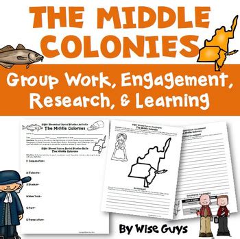 Middle Colonies Activities And Worksheets By Wise Guys TpT