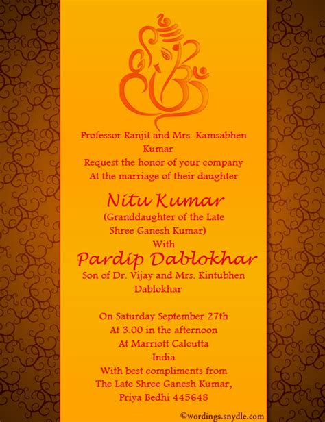 Indian Wedding Invitation Quotes