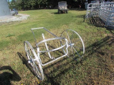 Water Barrel Cart With Steel Wheels Adam Marshall Land And Auction Llc