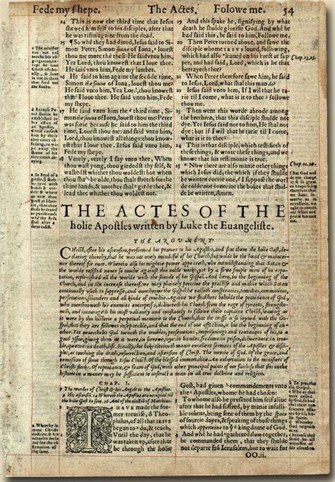 1560 Geneva Bible First Edition Leaf A Page From The First English