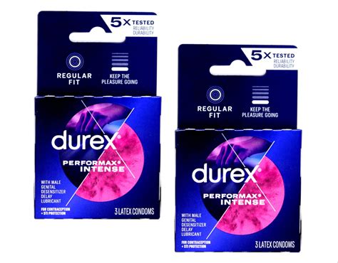 Durex Ultra Fine Performax Intense Ribbed Dotted Lubricant 3 Ct 2