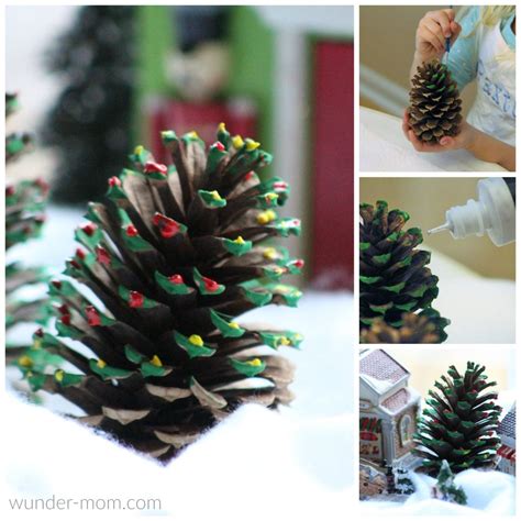 Painted Pine Cone Christmas Tree