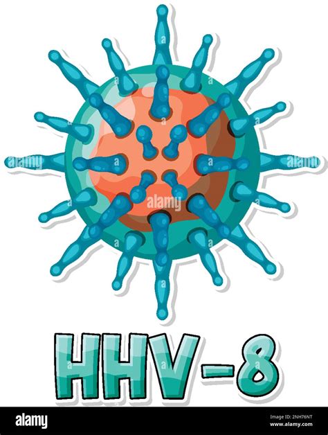 Human Herpesvirus Hhv On White Background Illustration Stock