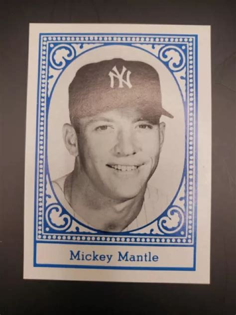 Tcma All Time New York Yankees Bleu Mickey Mantle Hof Tat Neuf