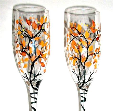 Fall Leaves Fall Trees Autumn Fall Is In The Air Hand Painted Wedding