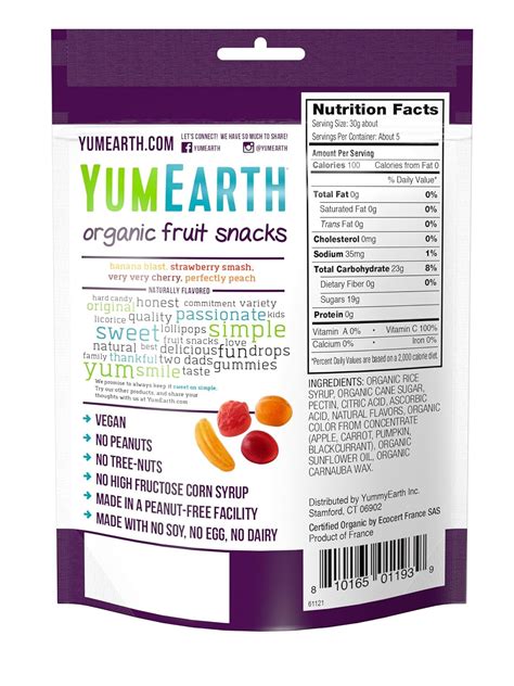 Yumearth Naturally Flavored Organic Fruit Snacks 5 Oz Pouches 6 Count